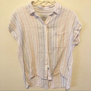 [Rails] Short Sleeve Button Down Top